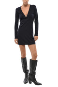 Navy Blue V Neck Mini Dress 1