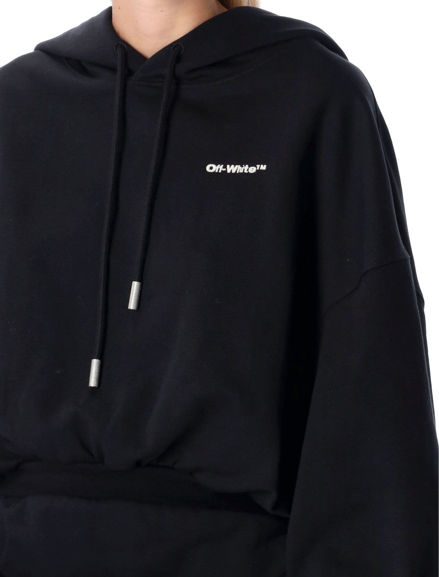 Black Logo Hood Mini Dress 5