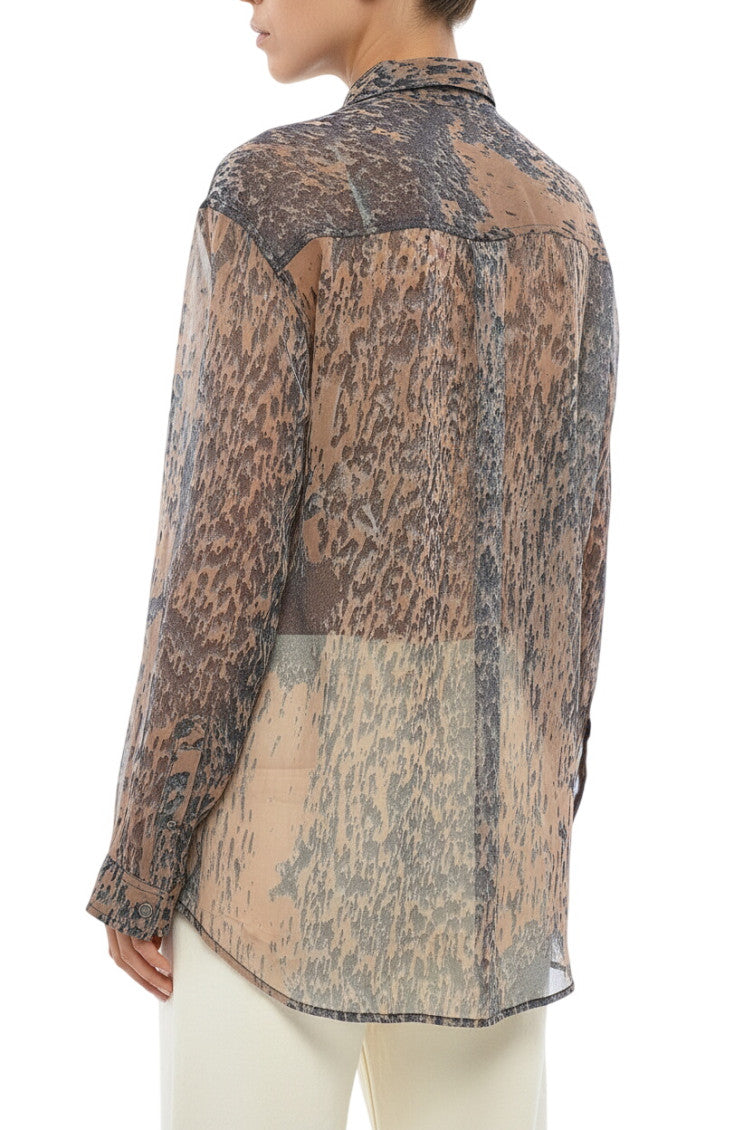 Beige Regular Abstract Shirt 2
