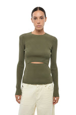 Green Knitted Crew Neck Sweater 1
