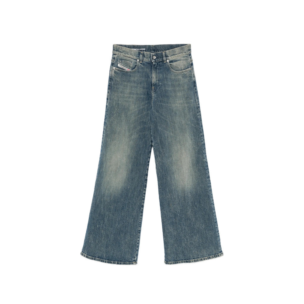 Blue Relaxed Mid Rise Jeans 1