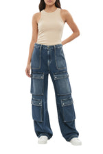 Blue Relaxed Low Rise Jeans 1