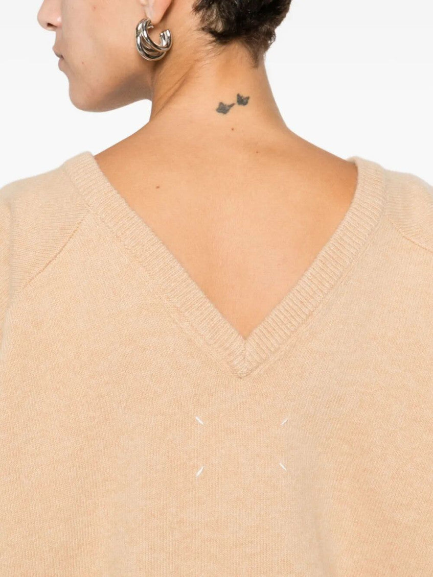 Beige Crew-neck Sweater 5
