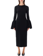 Black Crew Neck Midi Dress 1