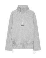 Grey Logo Mock Collar Sweatshirt 1