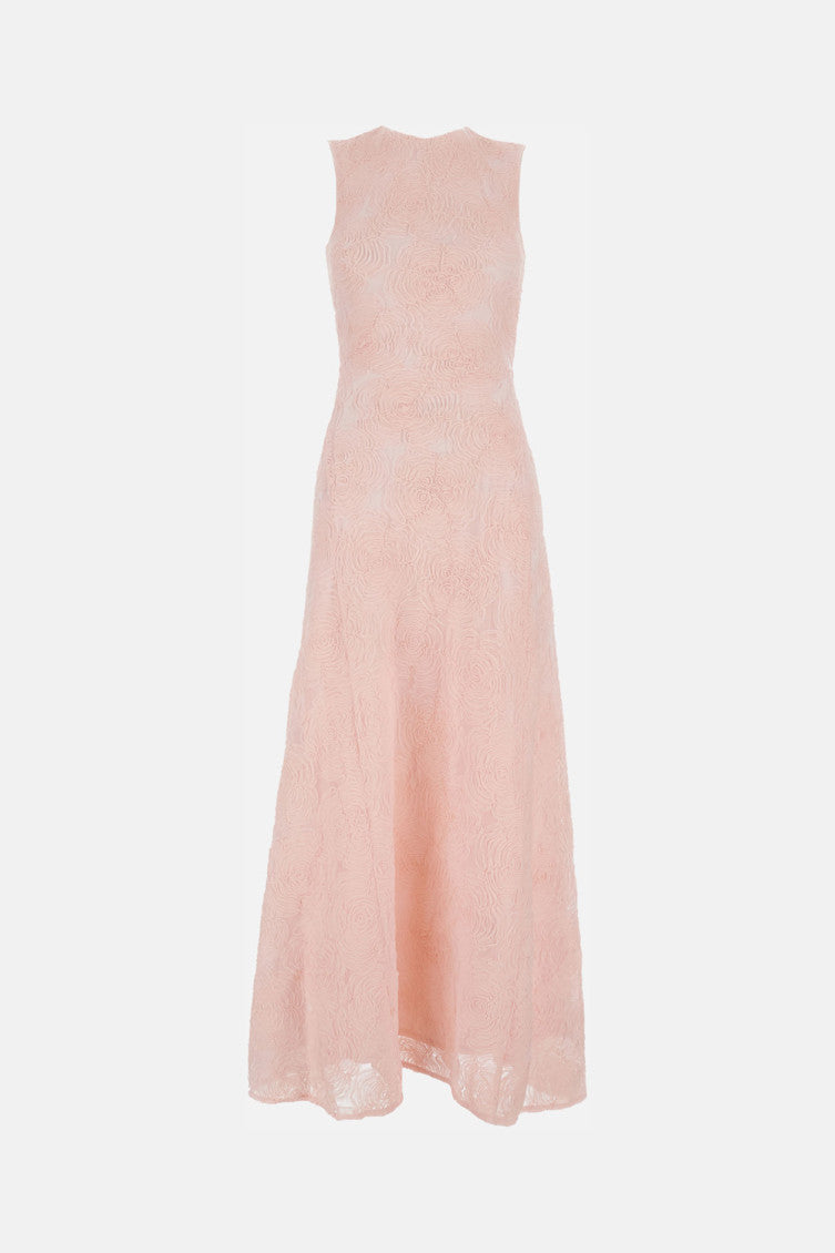 Light Pink Mesh Maxi Dress 1