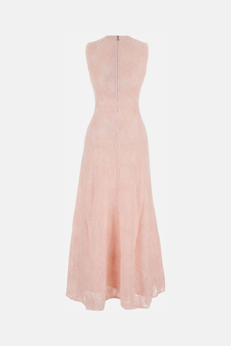 Light Pink Mesh Maxi Dress 2