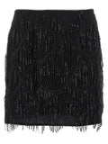 Black Sequins Mini Skirt 1