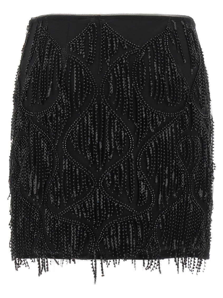 Black Sequins Mini Skirt 2
