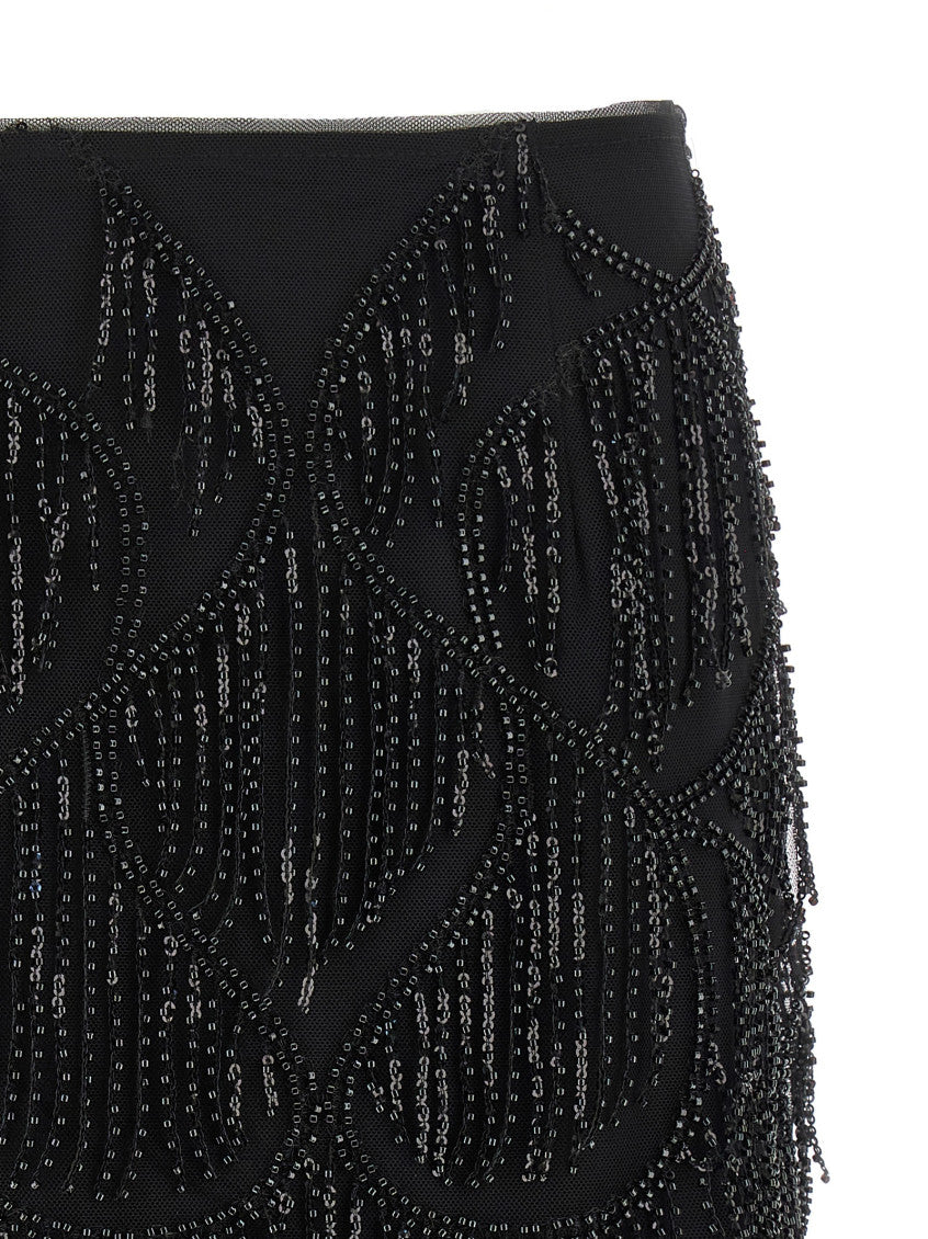 Black Sequins Mini Skirt 3