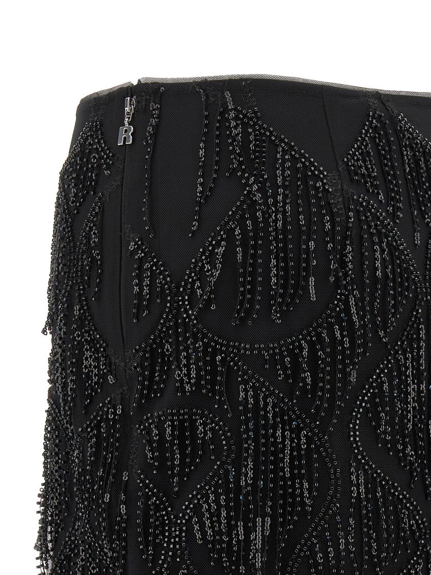 Black Sequins Mini Skirt 4