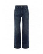 Dark Blue Straight High Rise Jeans 1