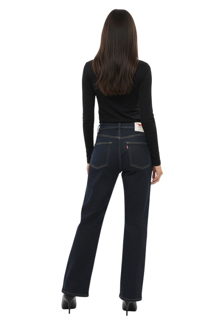 Blue Straight Mid Rise Jeans 2