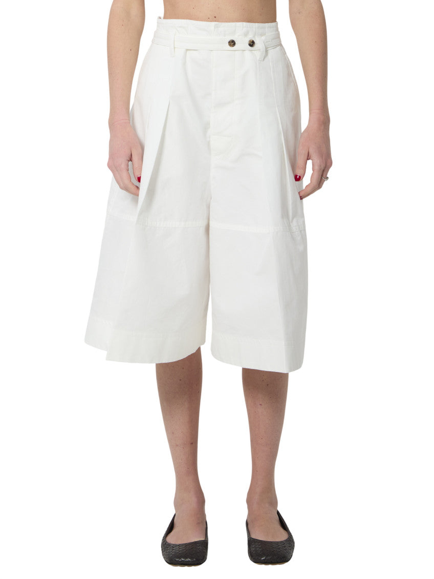 White Solid Shorts 1