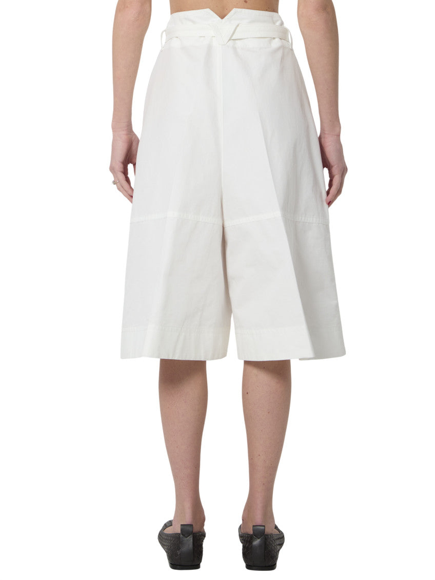 White Solid Shorts 2