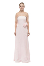 Light Pink Strapless Maxi Dress 1