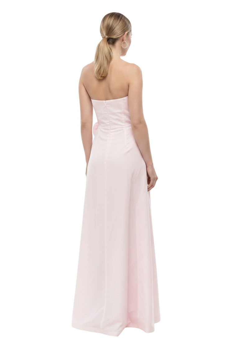 Light Pink Strapless Maxi Dress 2