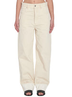 Off White Loose Mid Rise Jeans 1