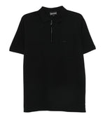 Black Half Zip Logo Polo 1