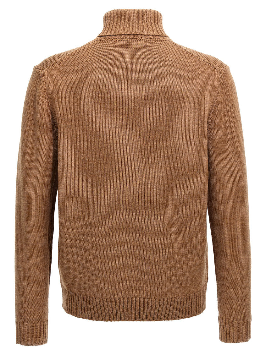 Brown Turtle-Neck Sweater 2