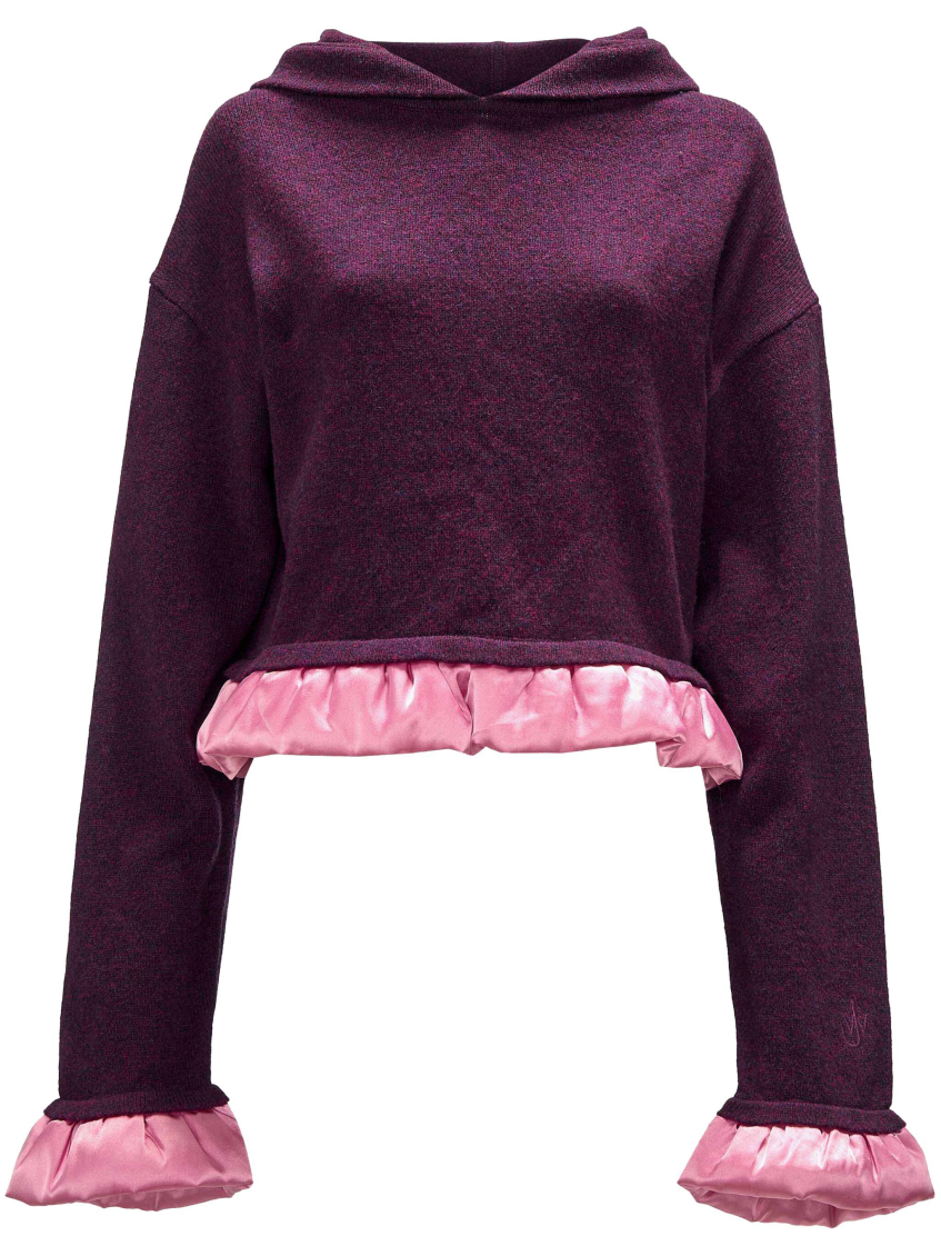Purple cropped hoodie 1