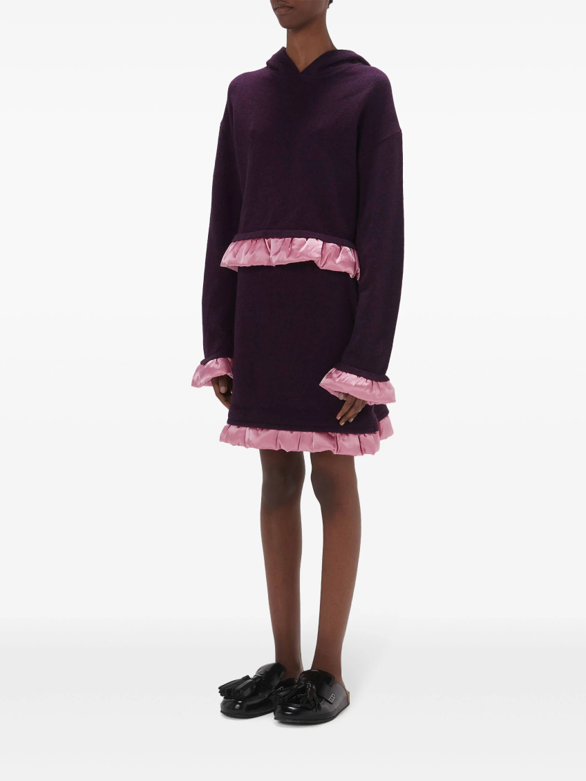 Purple cropped hoodie 2