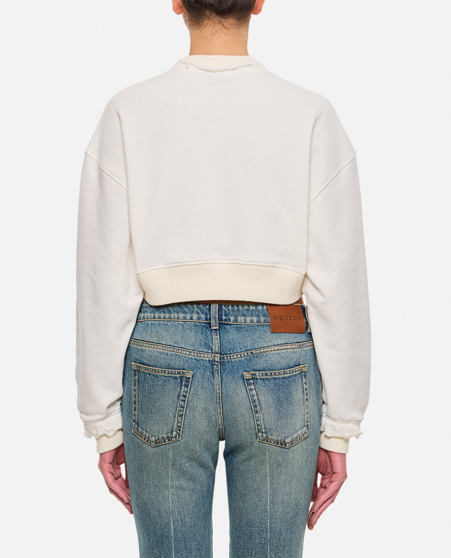 White cropped sweatshirt 3