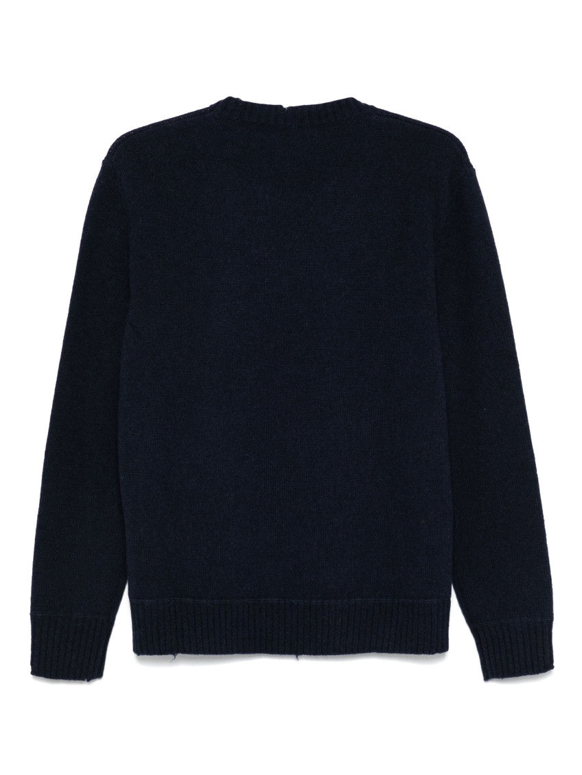 Navy Blue Pouch-pocket Sweater 2