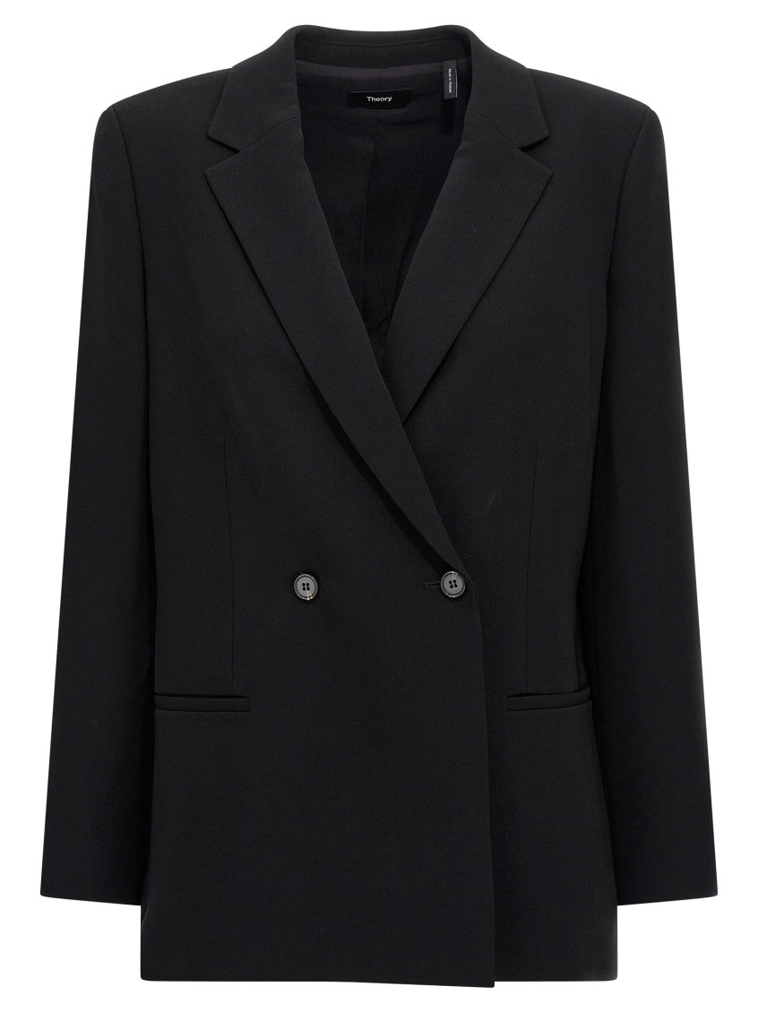 Black Double-breasted blazer 1