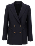 Blue Double-breasted Blazer 1