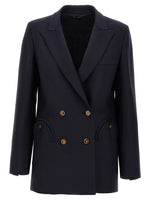 Blue Double-breasted Blazer 1