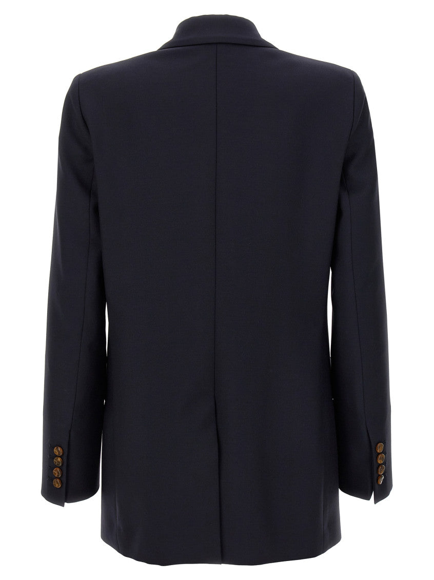 Blue Double-breasted Blazer 2