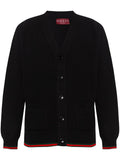 Black Web Decoration Cardigan 1