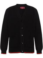 Black Web Decoration Cardigan 1