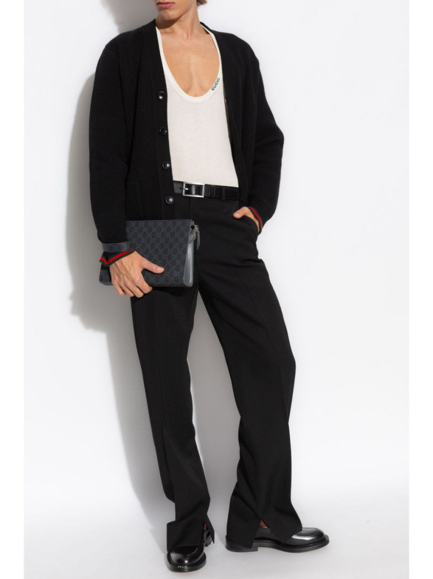 Black Web Decoration Cardigan 2