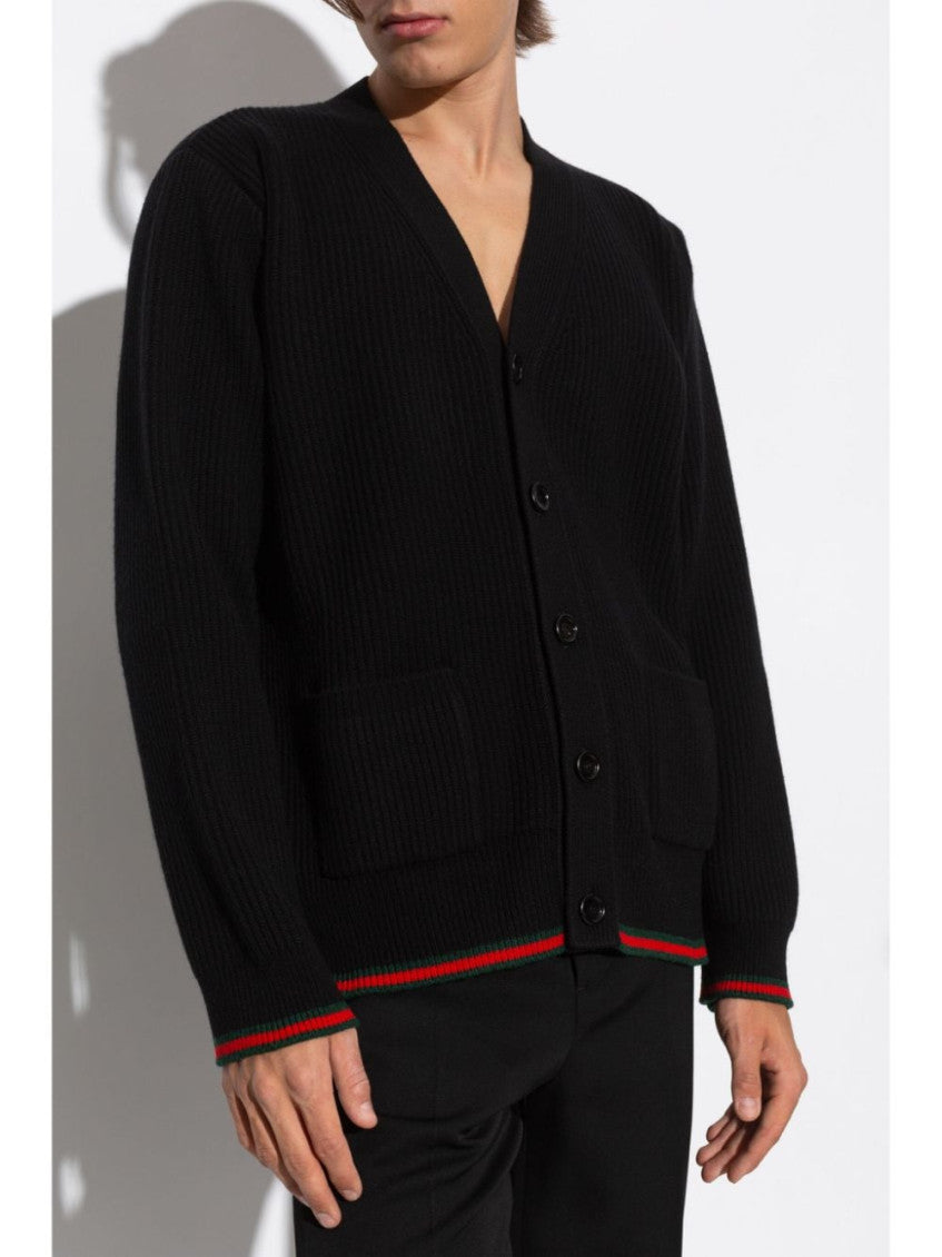 Black Web Decoration Cardigan 4