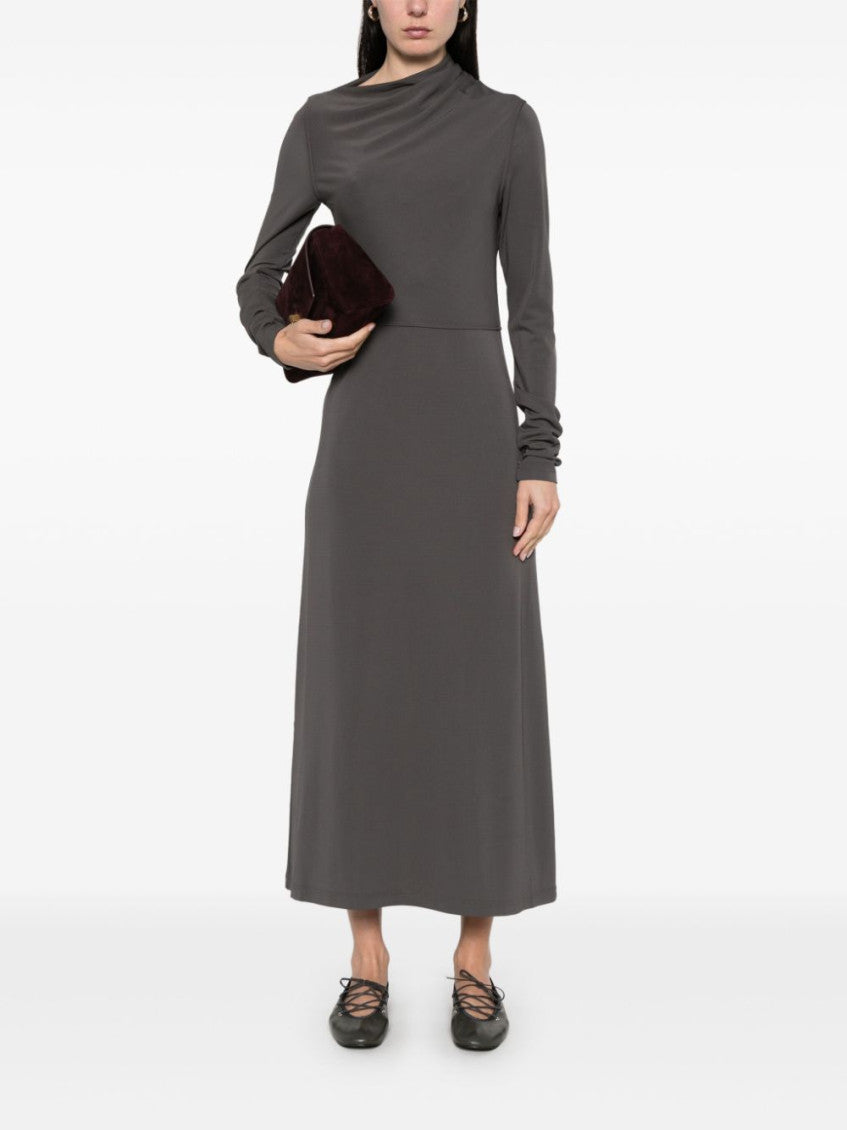 Grey Draped dress 3