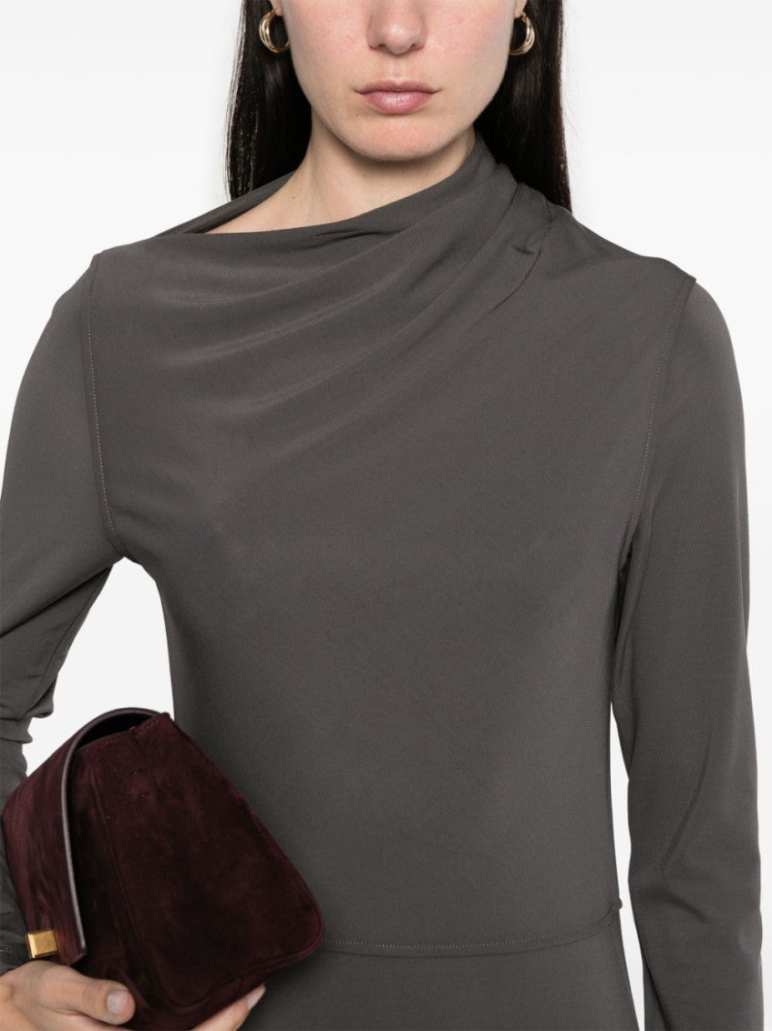 Grey Draped dress 5