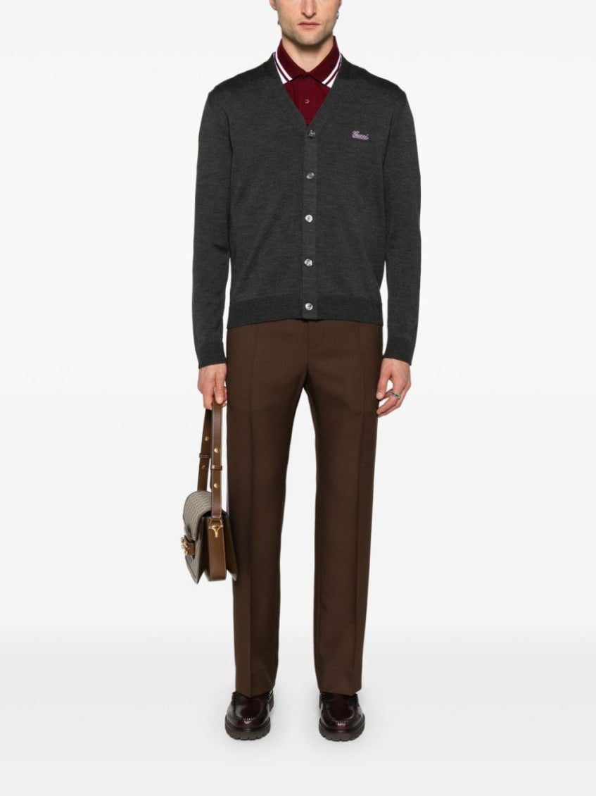 Dark Grey Wool Cardigan 3