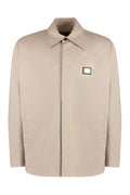 Beige Logo Patch Overshirt 1
