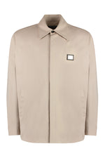 Beige Logo Patch Overshirt 1