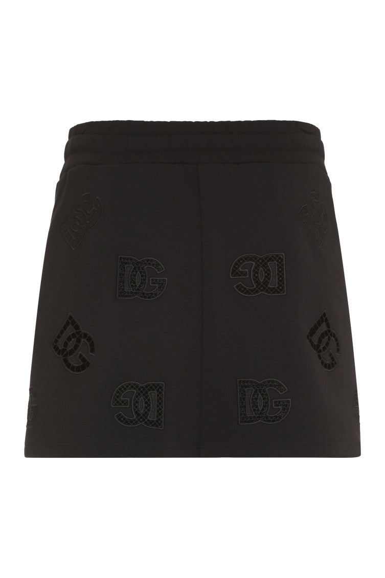 Black Logo Patch Mini-Skirt 2