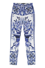 Blue Printed Skinny Fit Jeans 1