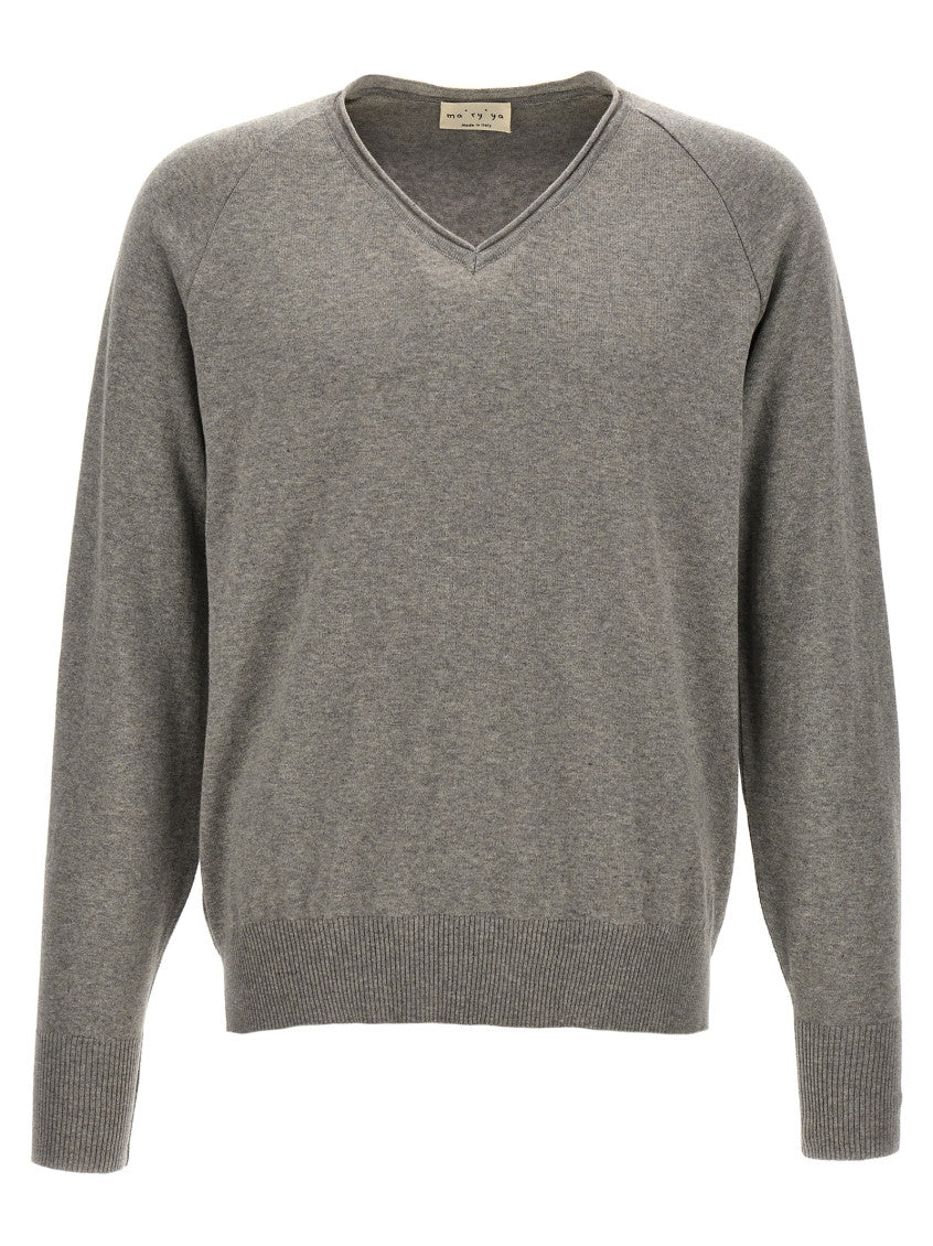 Grey V-neck Sweater 1
