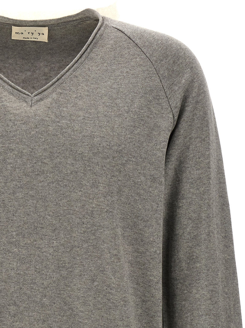Grey V-neck Sweater 3