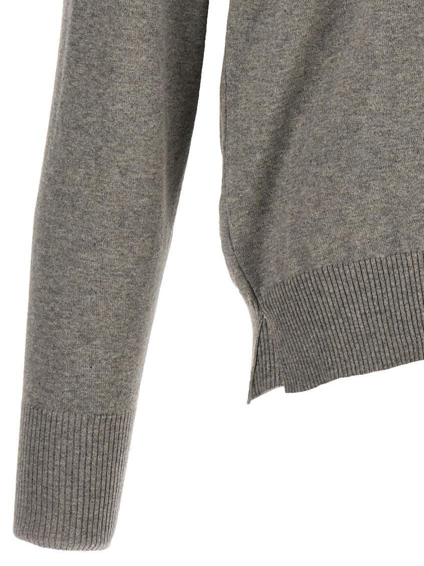 Grey V-neck Sweater 4