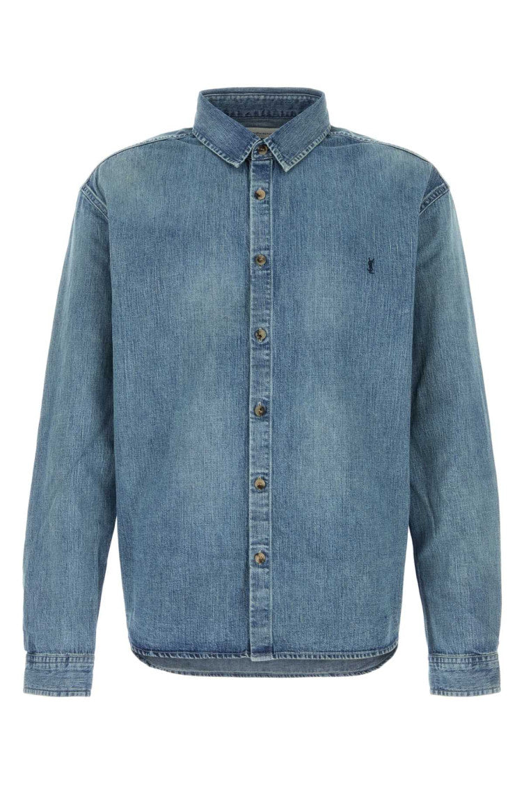 Blue Denim Long Sleeves Shirt 1