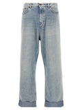 Light Blue Turn-up Jeans 1
