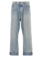 Light Blue Turn-up Jeans 1