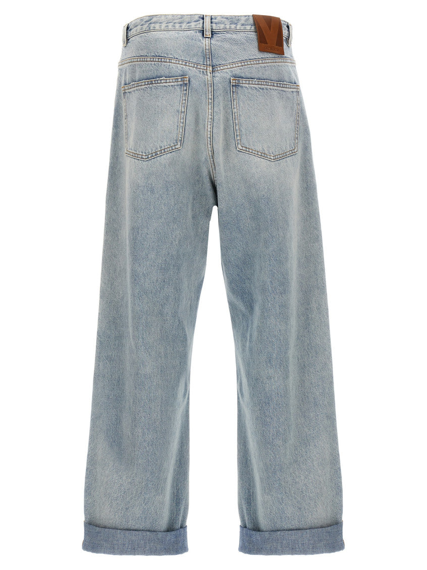 Light Blue Turn-up Jeans 2